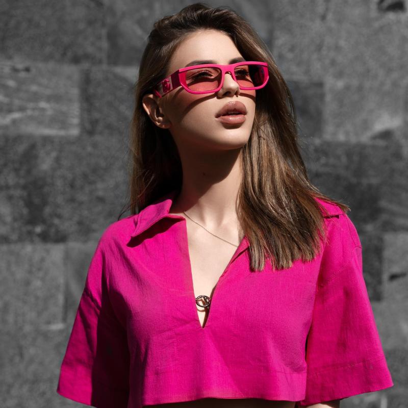 Dolce&Gabbana DG4438 55 Pink Dark Mirror Red & Fleur Pink